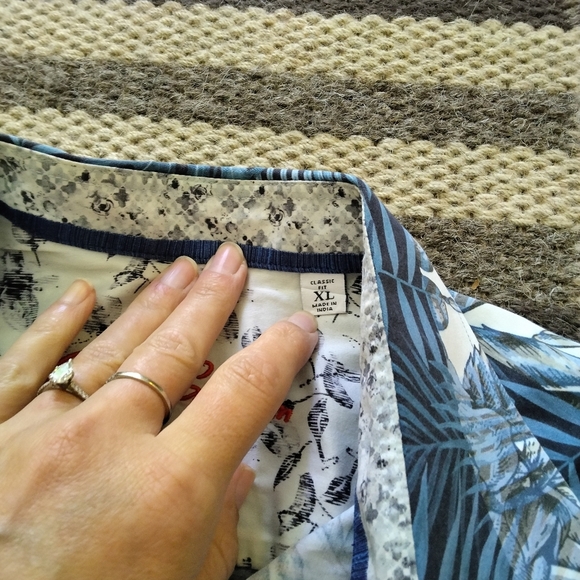 ROBERT GRAHAM Men's Blue Leaf Stripe Thurston Embroidered LS Mens Shirt XL - Picture 5 of 8